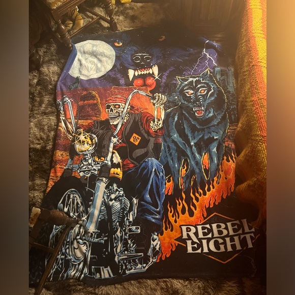 SOLD Rebel8 WOLF BLANKET rebel eight - Picture 1 of 3